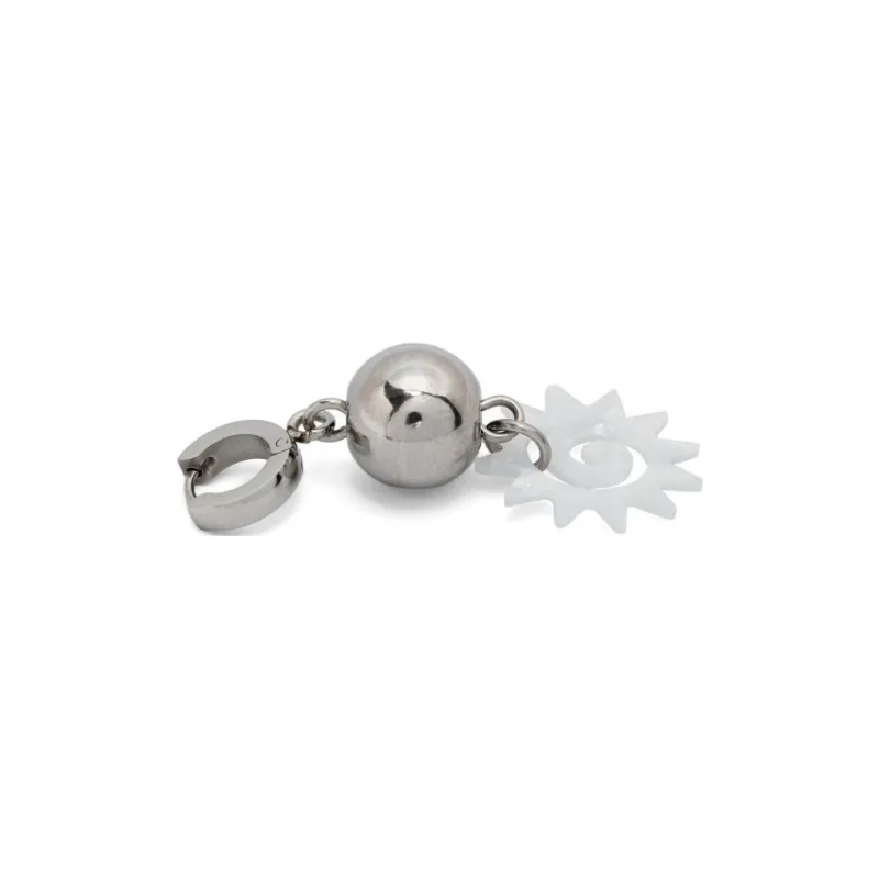 Gimaguas Acetate Brass Earrings Women's Silver-2