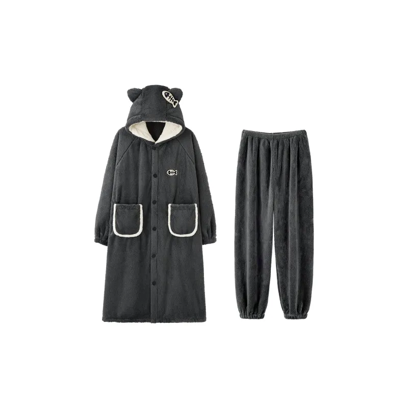 MIOJUER Pajama Set Men's Dark Gray-0