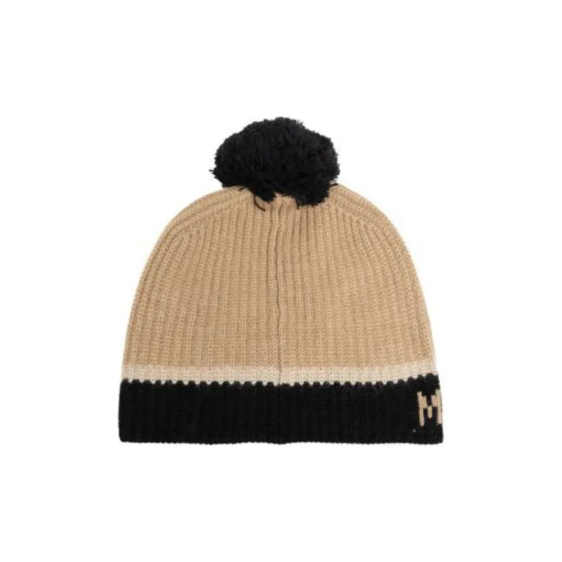 MOSCHINO Logo Intarsia Pompom Beanie-1