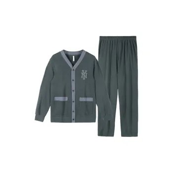 ITALAI Pajama Set Men's Luxury Gray