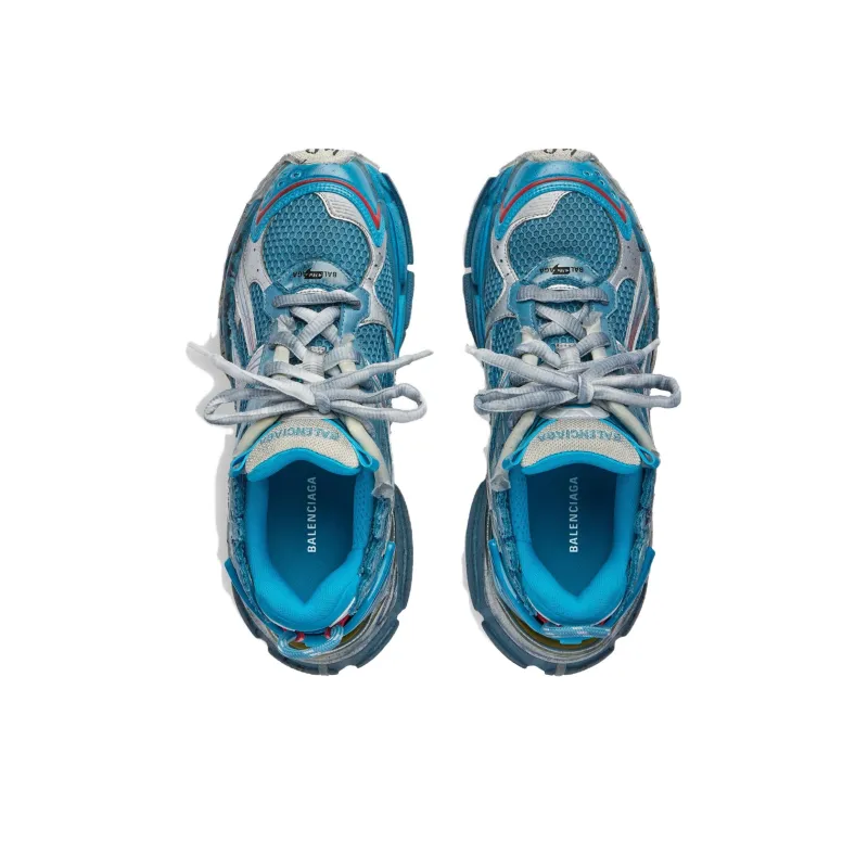 Balenciaga Runner Marathon Low-Top Casual Shoes Men's Blue-4