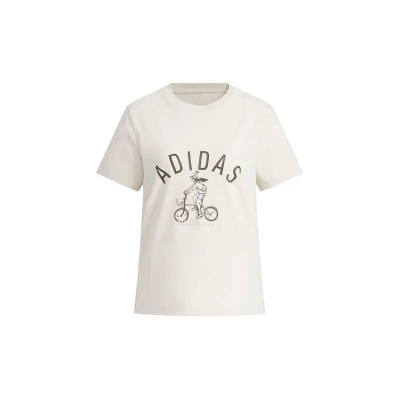 Adidas T-Shirt Women's Light Gray Shopping Bag Included-1