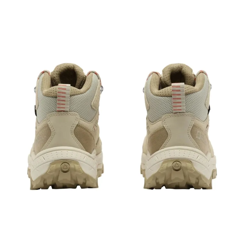 Jack Wolfskin Anti Slip Wear Resistant Mid Top Hiking Shoes Women's Beige-3