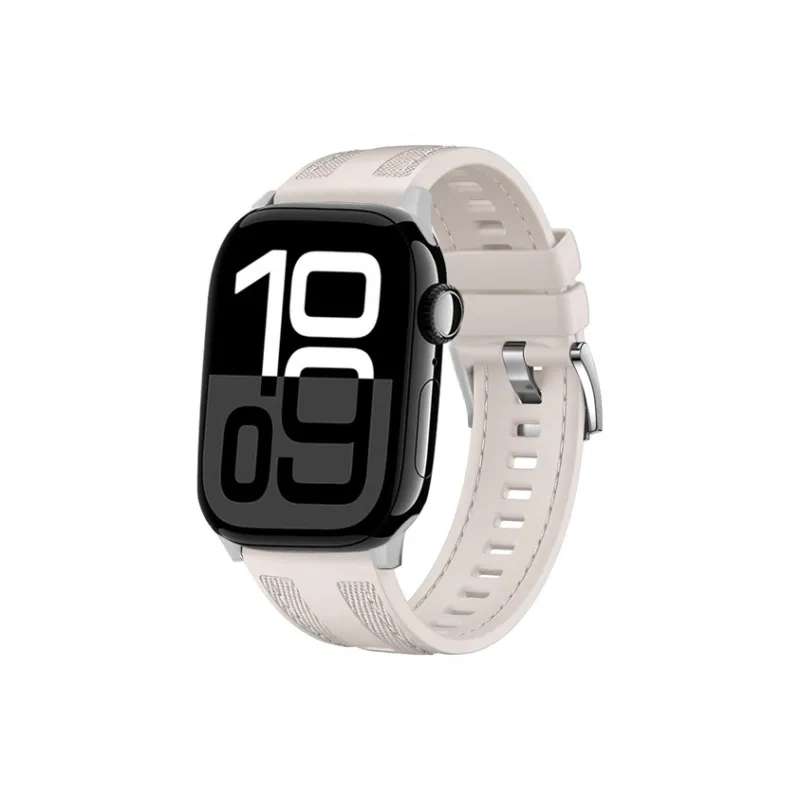IBOANN Watch Band Apple Compatibility Nylon, Silicone Material-4