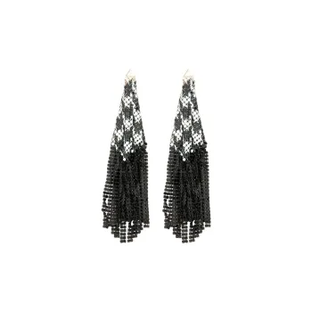 Paco Rabanne Two Toned Chainmail Earrings