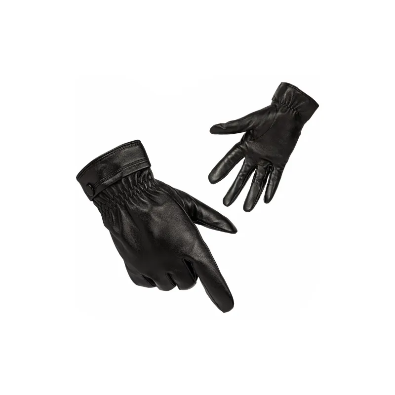 Shanghai Story Sheepskin Knit Gloves Men's Black Gift Box Set-30