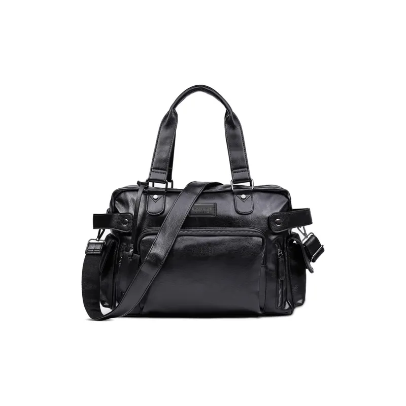 ROSEROOEN PU Handbag Regular Men's Black-1