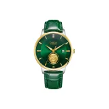 Green Belt Silver Case Gold Bezel Green Dial (Box Included)