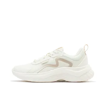 361° Breathable Lightweight Low Top Carbon Plate Casual Running Shoes Women's White Gold