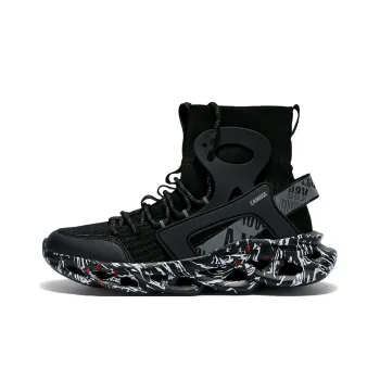 CAMOSI Casual Shoes Men High Top Black/Yellow/Red/Army Green