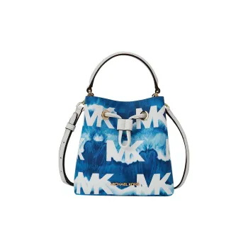 MICHAEL KORS Suri Artificial Leather Bucket Bag Handbag Shoulder Bag Crossbody Bag Small Size Women's Blue