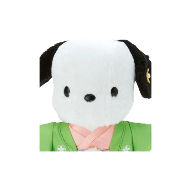Sanrio Pohacco Pochacco Cherry Blossom Kimono Dolls Plush Doll 20cm High-2
