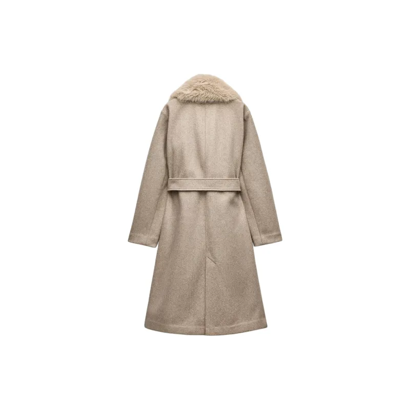 ZARA Coats Women's Gold Brown-1