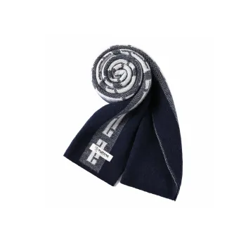 TUCANO Wool Knit Scarves Men's Navy Blue/Coffee/Camel
