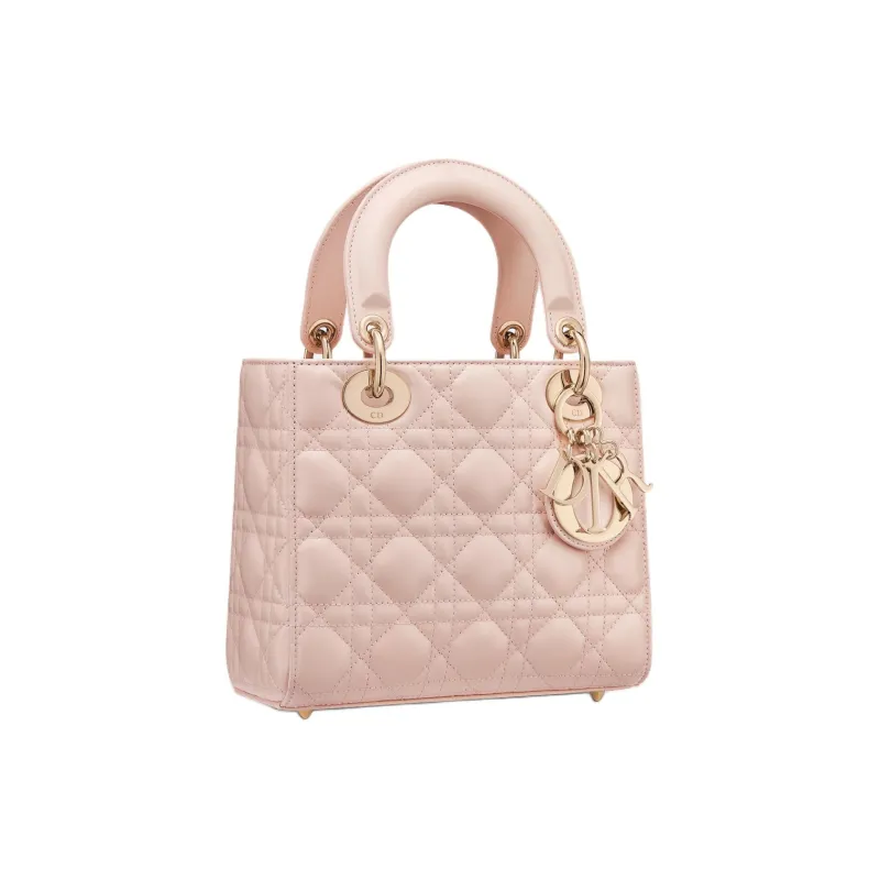 DIOR Lady Dior Sheepskin Lady Dior Bag, Shoulder Bag, Crossbody Bag, Handbag Small Size Women's Pink-3