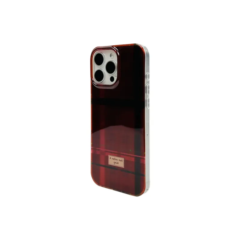Wei Xin Acrylic Material Double Layer Plaid Phone Cases Compatible With IPhone 16/15 Pro Max/Apple 13/14 Pro Max/12-6