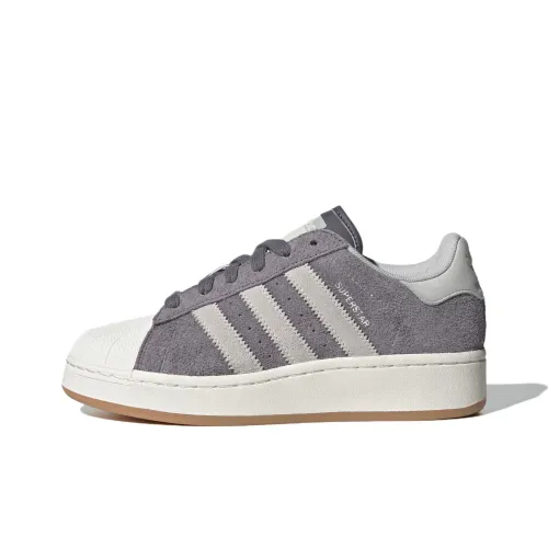 Adidas Originals SUPERSTAR XLG Anti Slip Wear Resistant Low Top Skateboard Shoes Women's Gray White