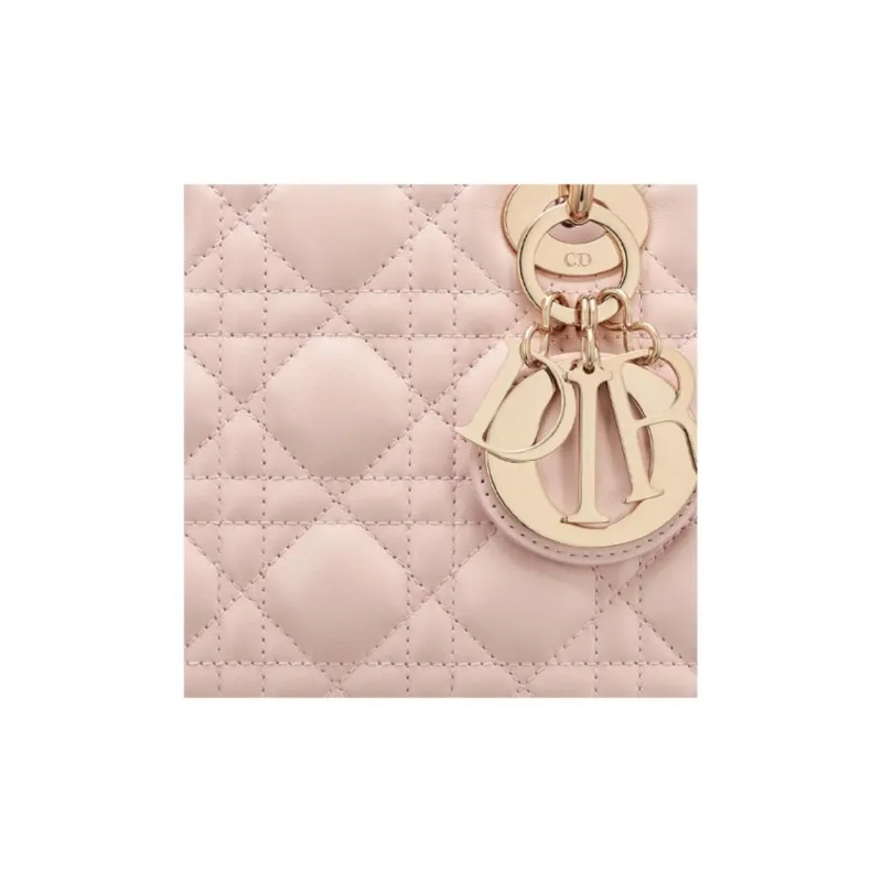 DIOR Lady Dior Sheepskin Lady Dior Bag, Shoulder Bag, Crossbody Bag, Handbag Small Size Women's Pink-6