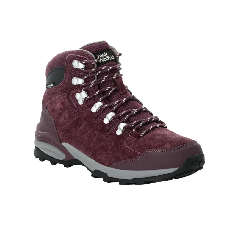 Jack Wolfskin Slip Resistant, Abrasion Resistant, Waterproof Mid Top Hiking Shoes Women's Burgundy-2