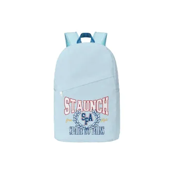 Spare No Pains. Polyester Backpack Regular Unisex Light Blue