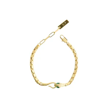 DREAM PARTY Copper Alloy Synthetic Cubic Zirconia Bracelets Unisex Gold/Silver