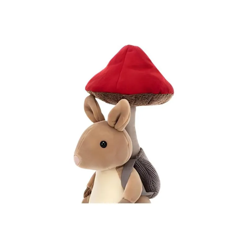 JELLYCAT Bunny Collection Animal Mushroom Picking Little Rabbit Dolls Plush Doll 22cm Height-1