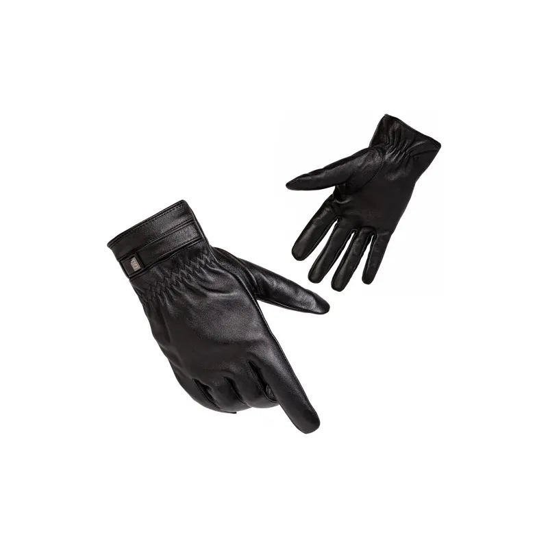 Shanghai Story Sheepskin Knit Gloves Men's Black Gift Box Set-34