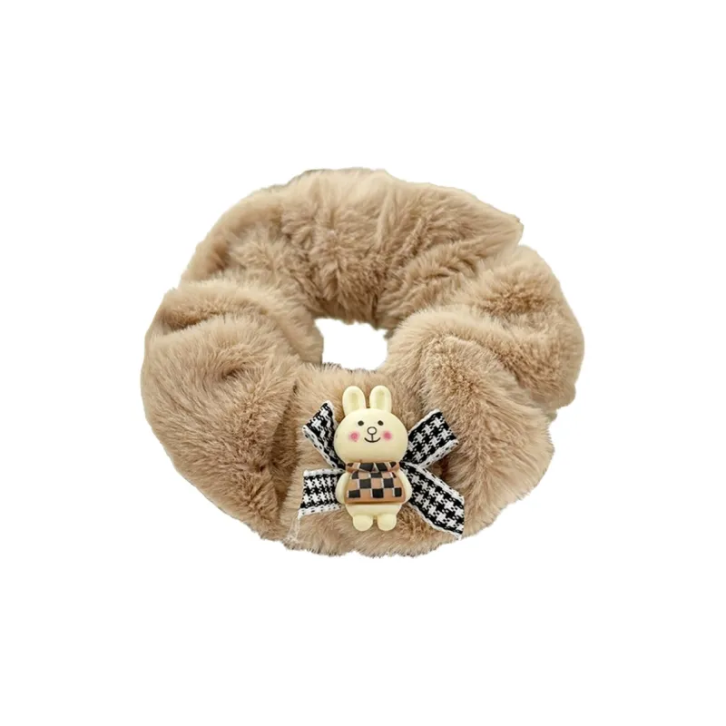 OFLY Flannelette Hair Tie Women's White/Ecru/Coffee-8