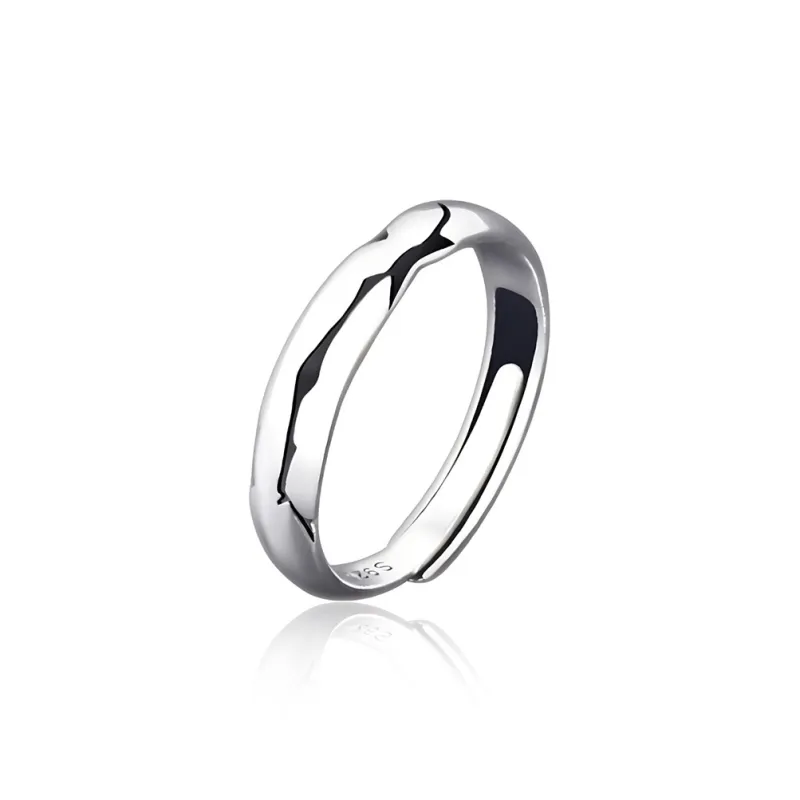FOREVER MELODY 925 Sterling Silver Rings Men's Silver-10