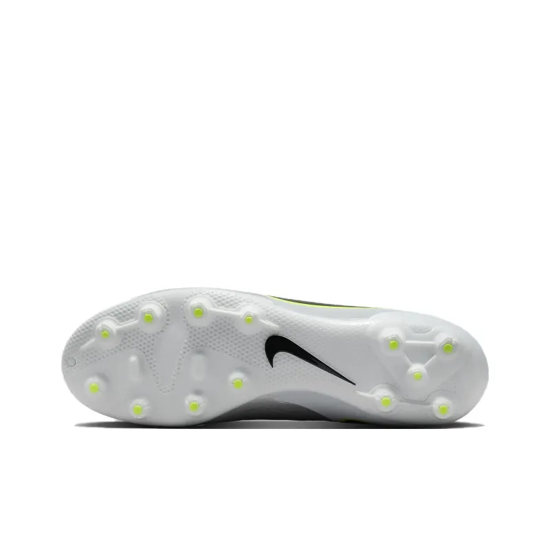 Nike Tiempo Legend 10 Anti Slip Wear Resistant Soccer Shoes Men's Silver Black Yellow-5