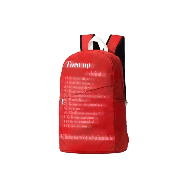 TURN UP Nylon Backpack Regular Unisex Red-1