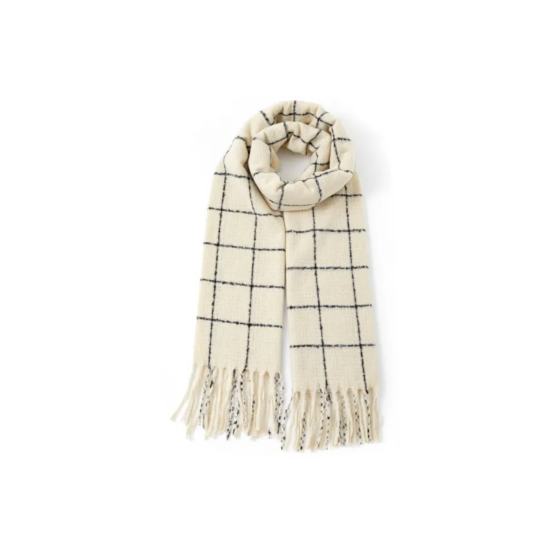 CLARKIA FLOWER Faux Cashmere Knit Scarves Women's-1