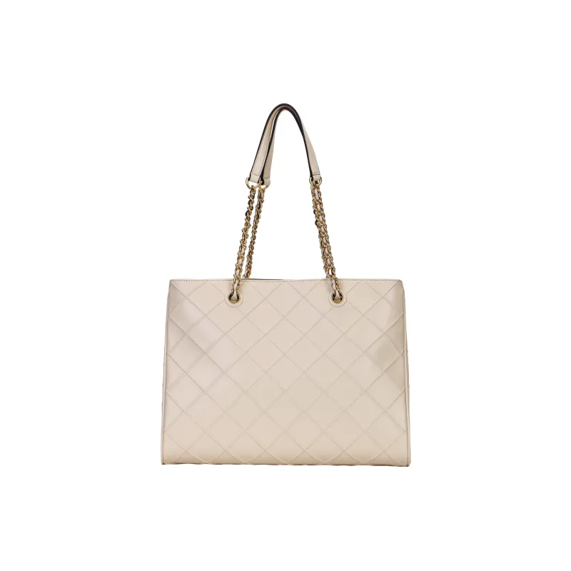 TORY BURCH Fleming Nappa Leather Tote Bag, Shopping Bag, Shoulder Bag, Handbag Women's Cream-4