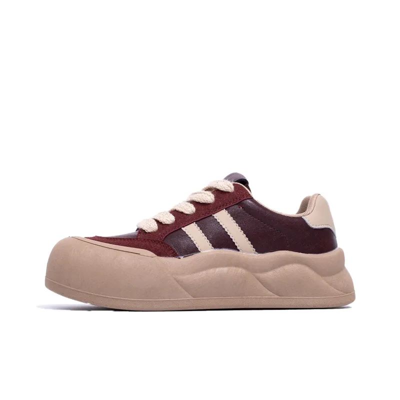 La Chapelle Cushioning Wear Resistant Low Top Skateboard Shoes Women's Ancora Red-0