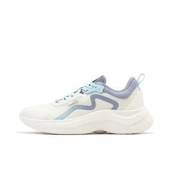 361° Breathable Lightweight Low Top Carbon Plate Casual Running Shoes Women's White Purple