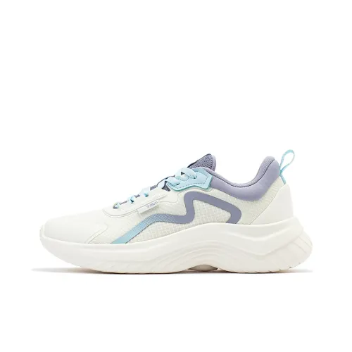 361° Breathable And Lightweight Low Top Carbon Plate Running Shoes Women's White Purple