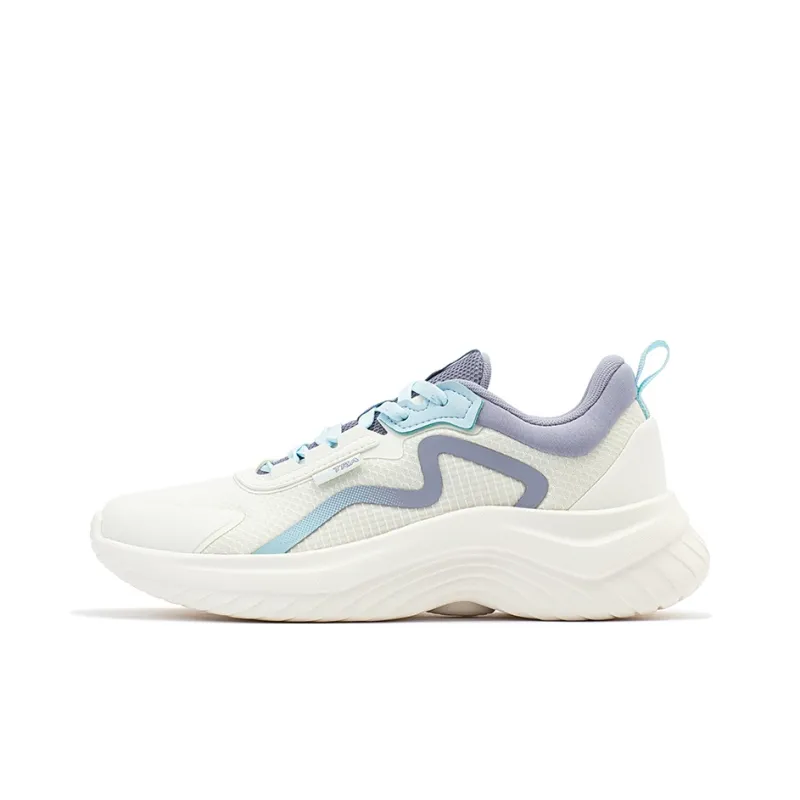 361° Breathable And Lightweight Low Top Carbon Plate Running Shoes Women's White Purple-0
