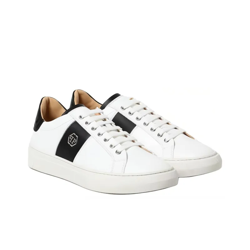 PHILIPP PLEIN Logo-plaque Leather Sneakers-3