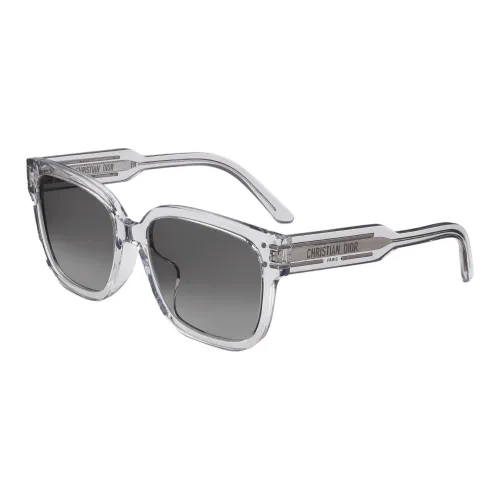 DIOR Acetate Metal Square Sunglasses Women's Light Gray
