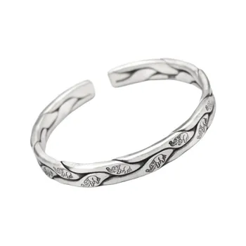 RURA S999 Fine Silver Bangles Women's Silver