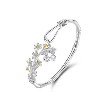 YUOFFICIAL S999 Fine Silver Bangles Unisex