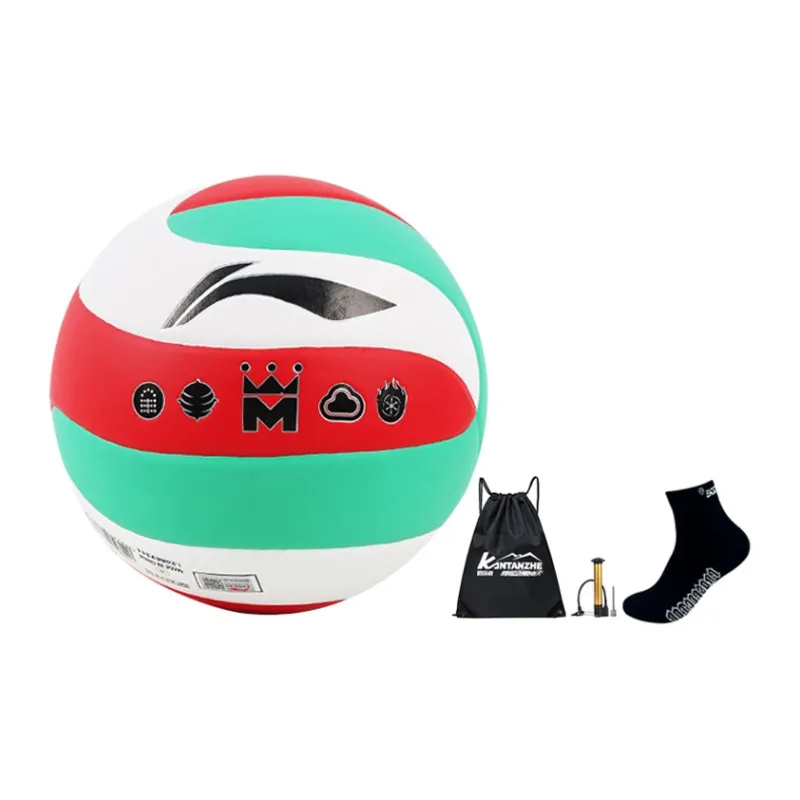 LiNing PU Size 5 Volleyball Unisex White Red Green-9