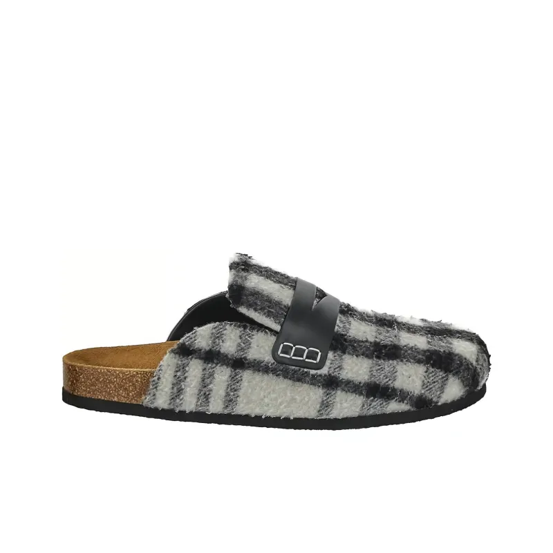 JW Anderson Check Loafer Mules-1