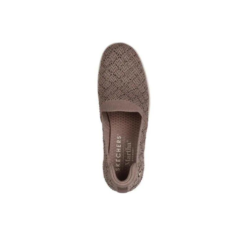 Martha Stewart x Skechers Pier Lite Anti-Slip Wear-Resistant Low-Top Casual Shoes Women's Mocha-3