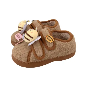 Thin Strips Cotton Slippers Women's, Light Brown, Home Slippers