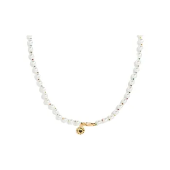 Bimba Y Lola Candy logo Faux pearl Necklace