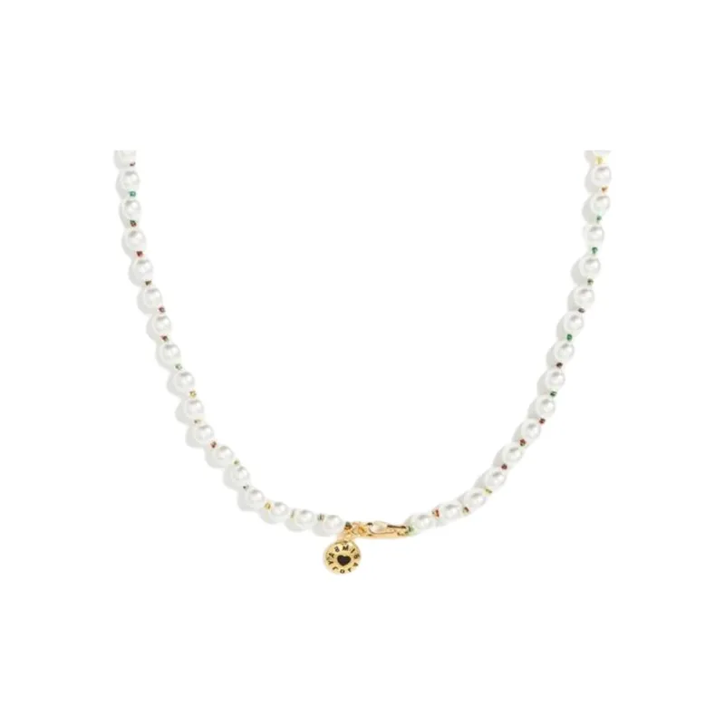 Bimba Y Lola Candy logo Faux pearl Necklace-0
