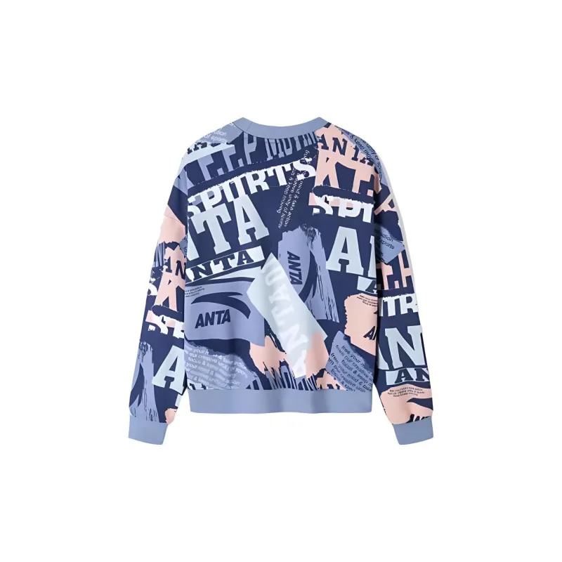 Anta Life Collection Sports Life Collection Sweatshirt Women's Melody Blue-1