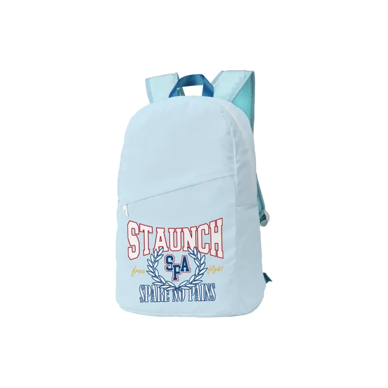 Spare No Pains. Polyester Backpack Regular Unisex Light Blue-1