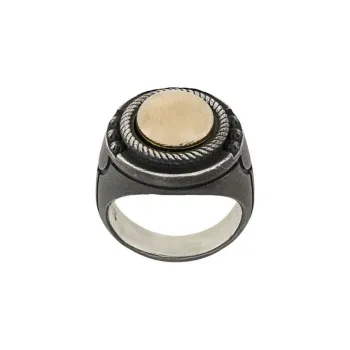 NOVE25 Two Tone Signet Ring